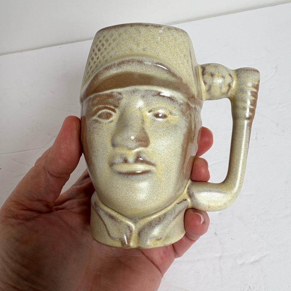 1979 Frankoma Golfer Mug - Excellent Vintage Condition
